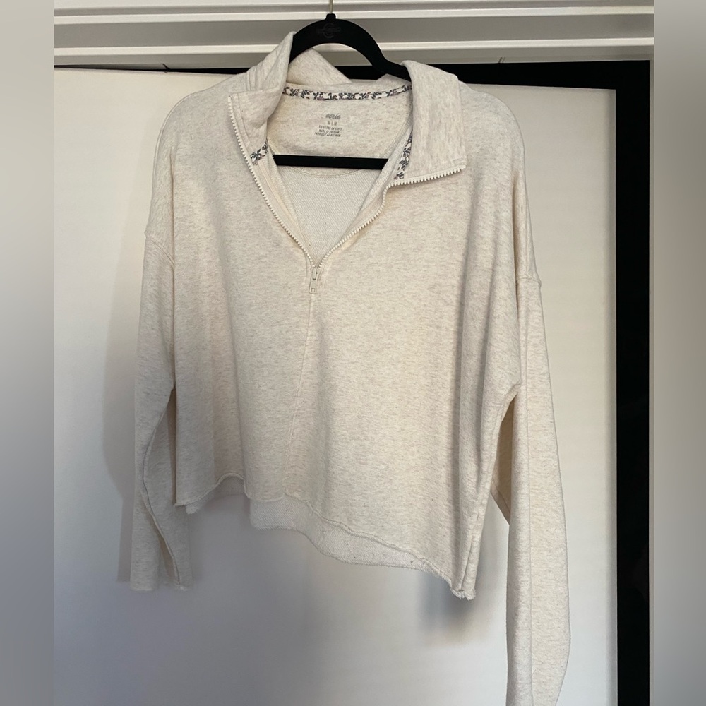 Aerie cropped 1/4 zip, M